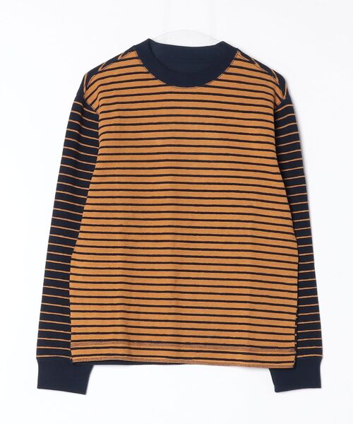 tシャツ ミックス ストライプ リラックス ジャージーTシャツ メンズ