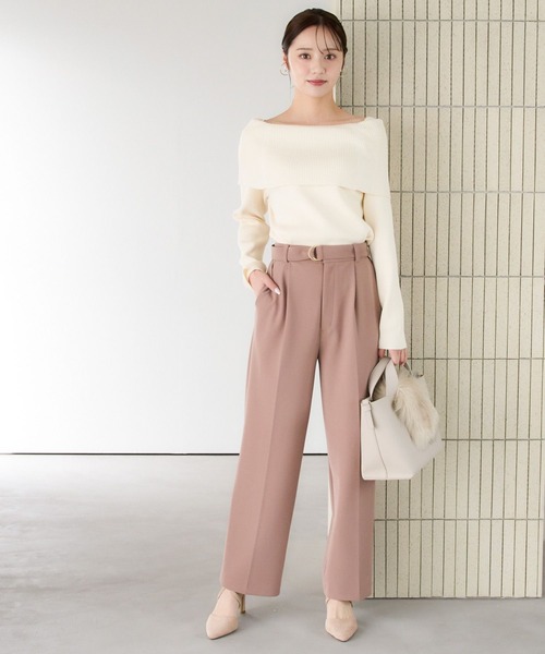 「Andemiu」 長袖ニット FREE ラベンダー レディース_画像5