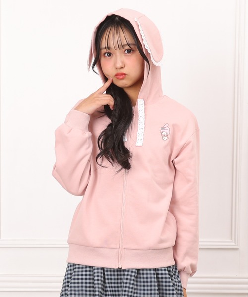 PINKHUNT（ピンクハント） パーカー サンリオ 耳付きジップパーカー