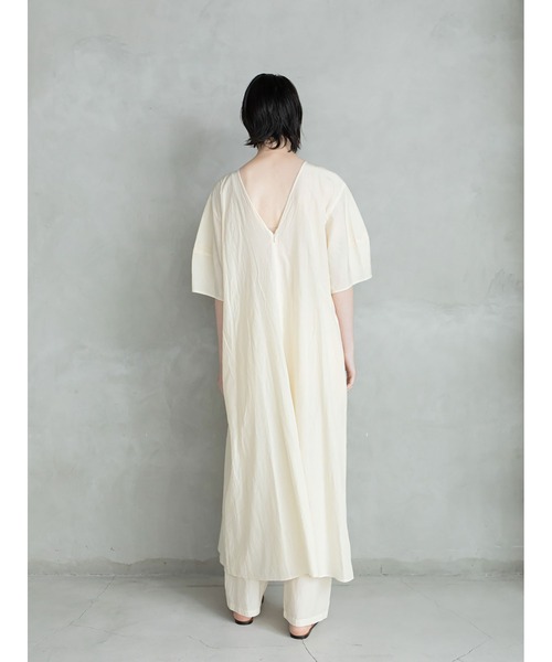 「enchainement」 半袖ワンピース フリー オフホワイト レディース_画像2