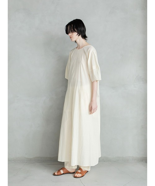 「enchainement」 半袖ワンピース フリー オフホワイト レディース_画像3