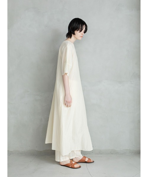 「enchainement」 半袖ワンピース フリー オフホワイト レディース_画像4