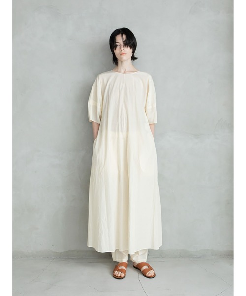 「enchainement」 半袖ワンピース フリー オフホワイト レディース_画像5