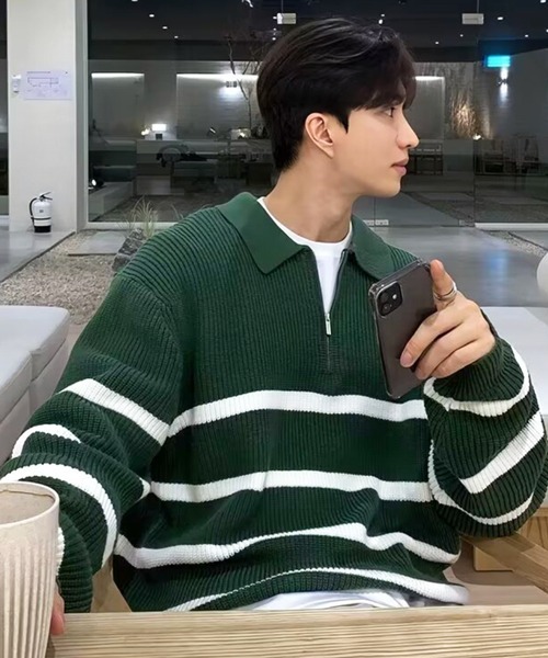 NOWLE（ノウル） セーター ニット 「NOWLE」レトロボーダー ハーフ