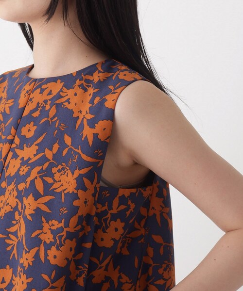 「OPAQUE.CLIP」 ノースリーブワンピース 38 オレンジ レディース_画像6