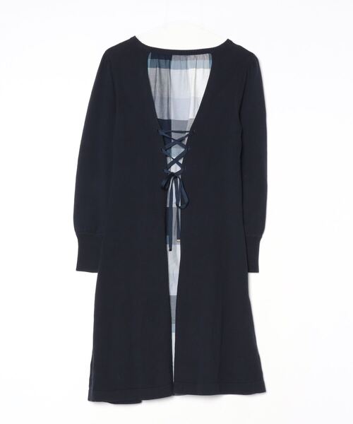 【美品状態】BLUELABEL CRESTBRIDGE 長袖ニットワンピース38 BLUE LABEL CRESTBRIDGE（ブルーレーベルクレストブリッジ） ニット