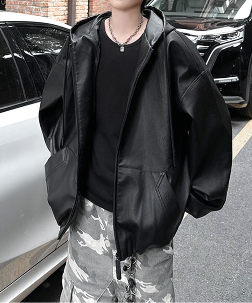 「JOHNNY WOLF」 ブルゾン M ブラック メンズ_画像3