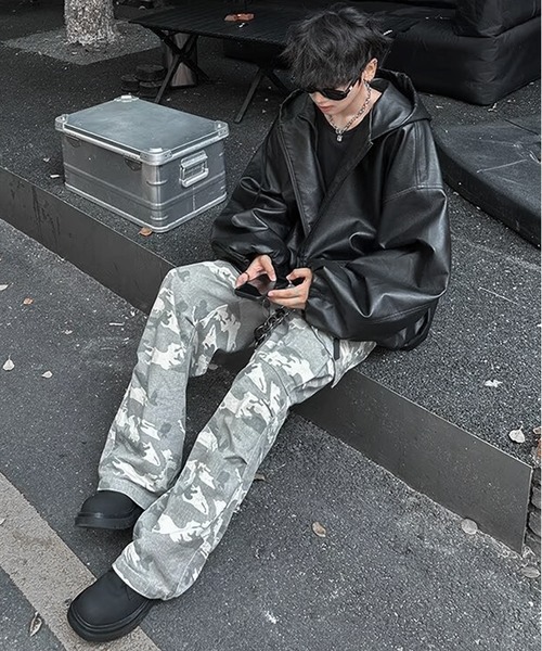 「JOHNNY WOLF」 ブルゾン M ブラック メンズ_画像5
