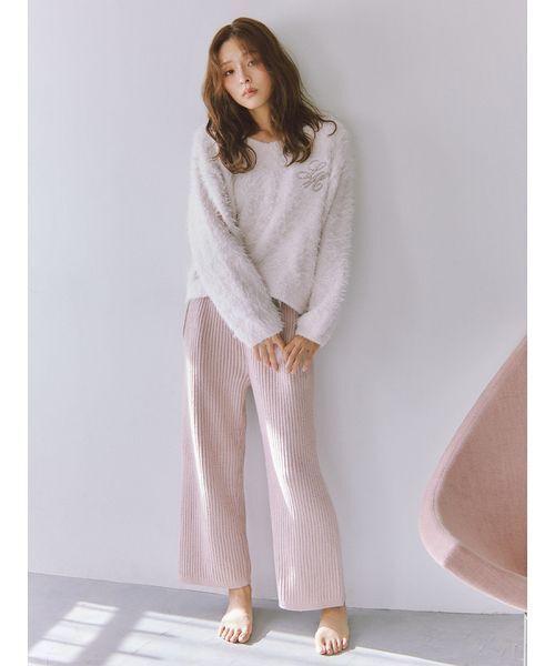 SNIDEL HOME パジャマ ルームウェア シャギーセットアップ レディース