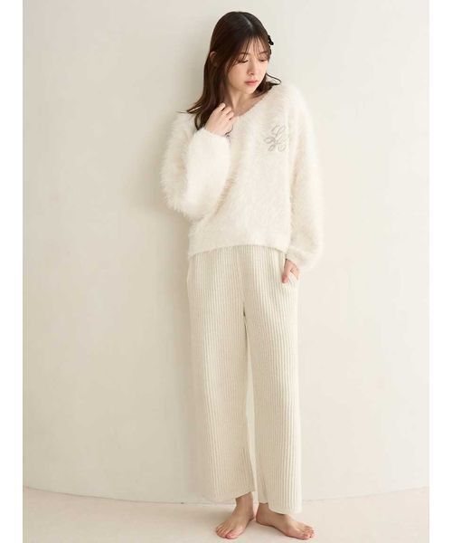 SNIDEL HOME パジャマ ルームウェア シャギーセットアップ レディース