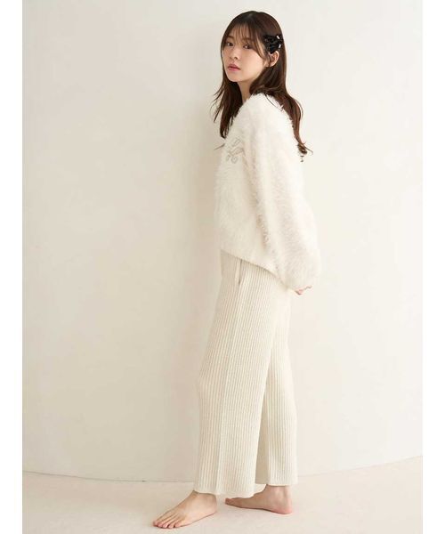 SNIDEL HOME パジャマ ルームウェア シャギーセットアップ レディース