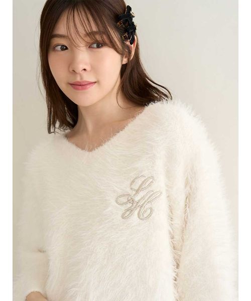 SNIDEL HOME パジャマ ルームウェア シャギーセットアップ レディース