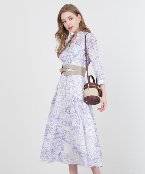 PINKY&DIANNE（ピンキー アンド ダイアン） 長袖ワンピース 36 ブルー