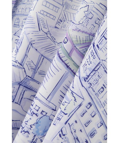 PINKY&DIANE 青 長袖 ひざ丈ワンピース PINKY&DIANNE（ピンキー アンド ダイアン） 長袖ワンピース 36 ブルー