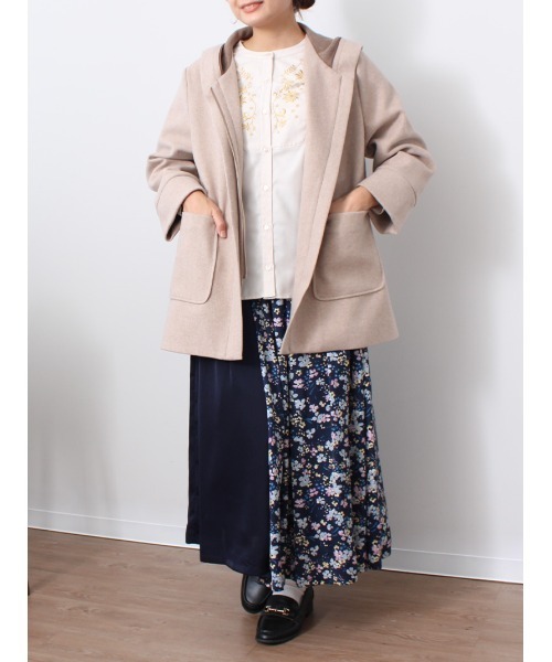 「MB mint breeze」 長袖ブラウス 3L ネイビー レディース_画像5