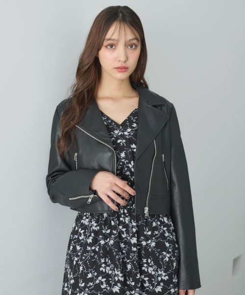 「INGNI」 ライダースジャケット M アイボリー レディース_画像8