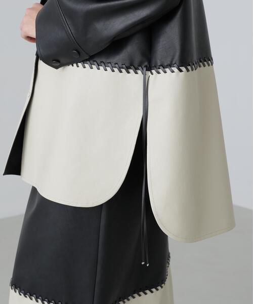 ADORE（アドーア） レザージャケット ライダース レースアップフェイク