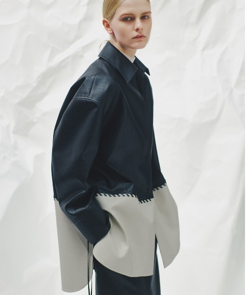 ADORE（アドーア） レザージャケット ライダース レースアップフェイク