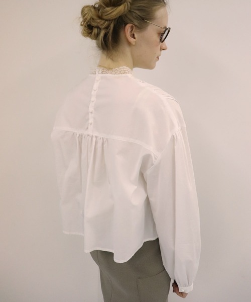 「haupia」 長袖ブラウス MEDIUM オフホワイト レディース_画像3