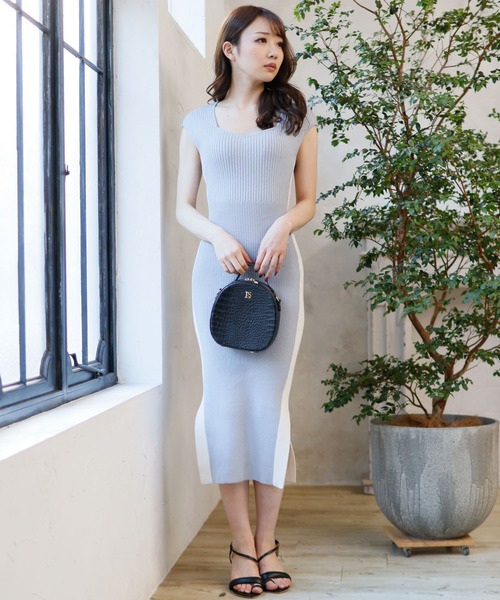 「LIPSERVICE」 ノースリーブワンピース FREE ブルー レディース_画像8