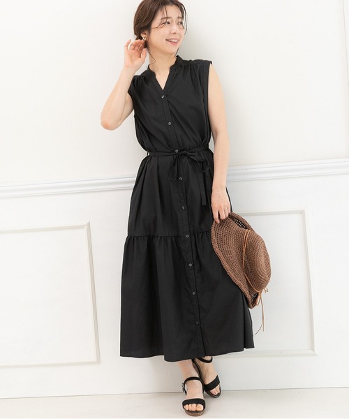 「PREFERIR」 ノースリーブワンピース MEDIUM ホワイト レディース_画像6