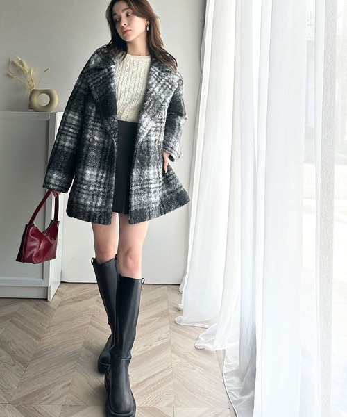 「classicalelf」 ピーコート FREE ブラック レディース_画像4