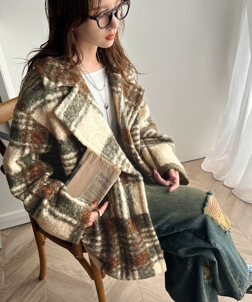 「classicalelf」 ピーコート FREE ブラック レディース_画像6