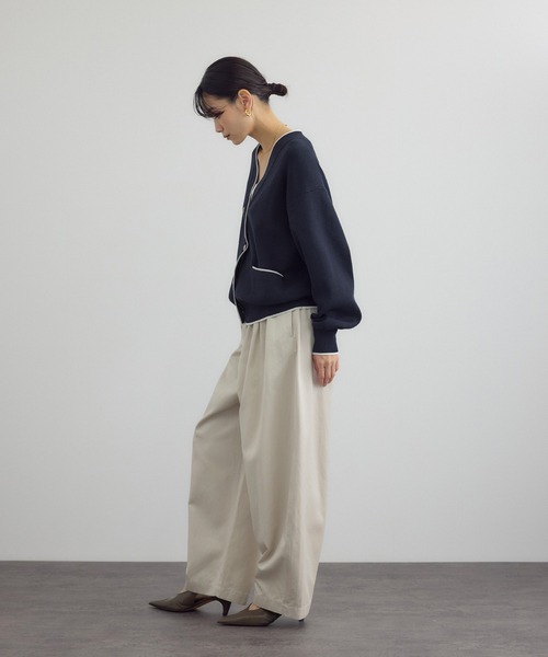 【美品】24AW サロンアダムエロペ スウェットライクメタルボタンカーディガン SALON adam et rope'（サロン アダム エ ロペ）の「【WEB限定