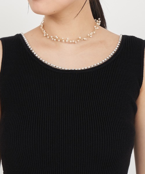 「ROYAL PARTY」 ノースリーブワンピース FREE ブラック レディース_画像3