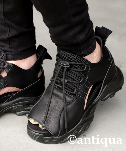 「antiqua」 ローカットスニーカー S ブラック レディース_画像5