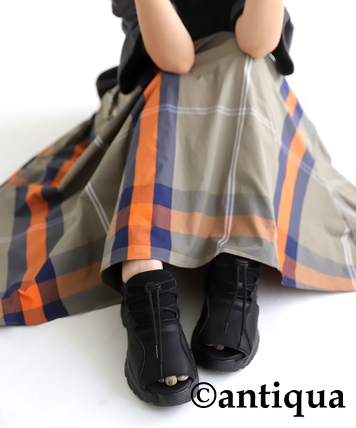 「antiqua」 ローカットスニーカー S ブラック レディース_画像8