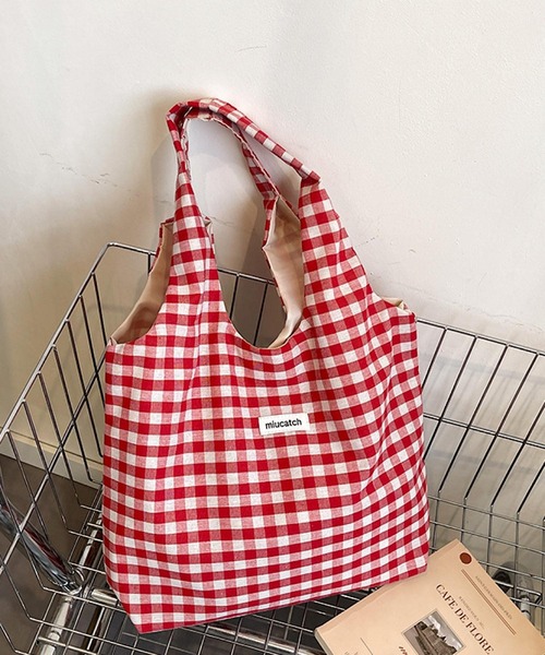 Mignonjour トートバッグ Mignonjour/チェック柄トートバッグ M2879