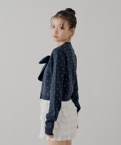 Chico（チコ） カーディガン 「セットアップ対応」リボンコンパクト