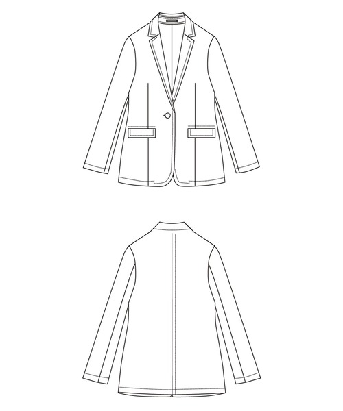 「IEDIT」 テーラードジャケット SMALL ネイビー レディース_画像3