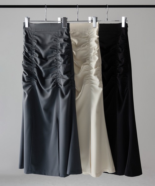 「me+em select」 ロングスカート MEDIUM アイボリー レディース_画像8