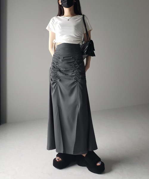 「me+em select」 ロングスカート MEDIUM アイボリー レディース_画像9