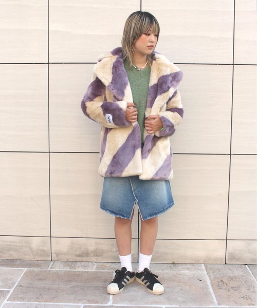 「jakke」 チェスターコート 36 ブルー レディース_画像4