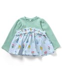 tシャツ ワッフルフリルドッキングトップス キ...の詳細画像1