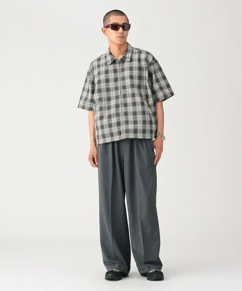 人気！極美品！beams Japan ワイドチェックシャツ size M BEAMS（ビームス） シャツ ワイドフィット チェック ジップシャツ
