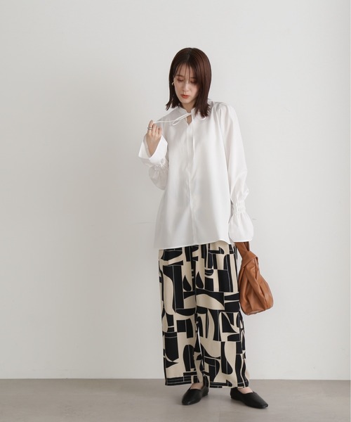 「N.(N. Natural Beauty Basic)」 長袖ブラウス MEDIUM グレー系その他 レディース_画像8