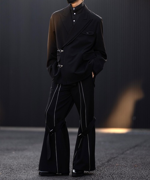 「CLEL」 テーラードジャケット M チャコールグレー メンズの画像8