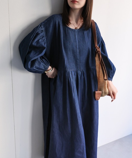 sakishimatokyo ワンピース 「India Fabric」インド綿ピンタック
