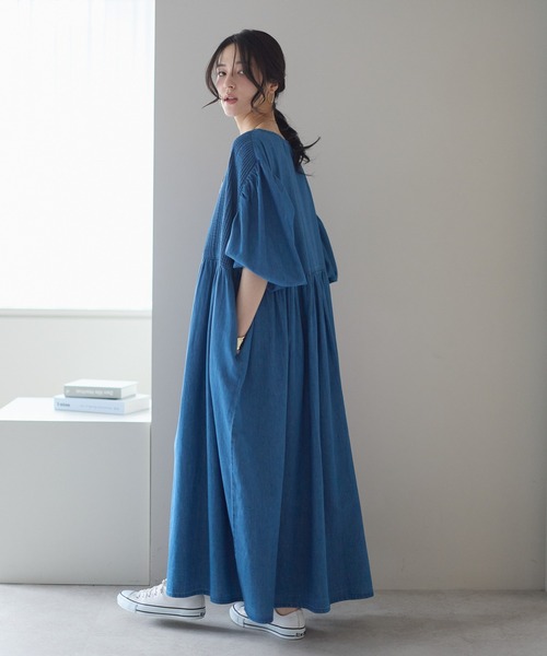 sakishimatokyo ワンピース 「India Fabric」インド綿ピンタック