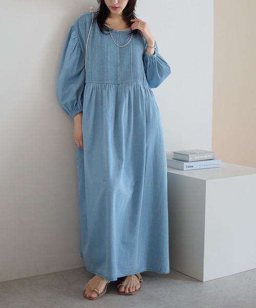 sakishimatokyo ワンピース 「India Fabric」インド綿ピンタック