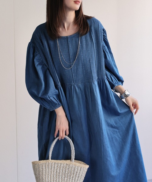 sakishimatokyo ワンピース 「India Fabric」インド綿ピンタック