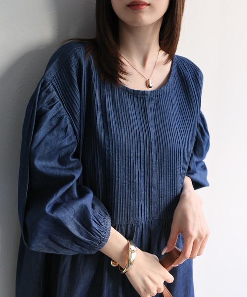 sakishimatokyo ワンピース 「India Fabric」インド綿ピンタック