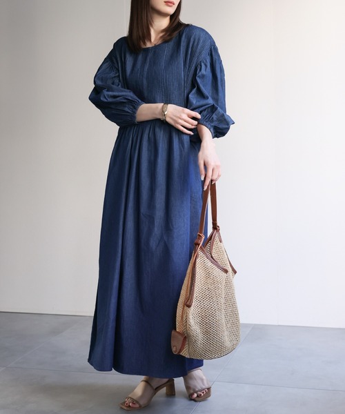 sakishimatokyo ワンピース 「India Fabric」インド綿ピンタック