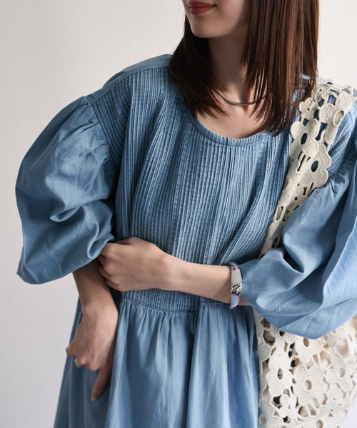 sakishimatokyo ワンピース 「India Fabric」インド綿ピンタック