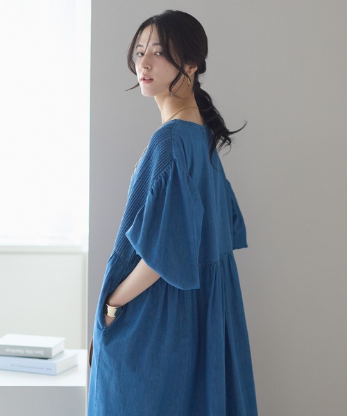 sakishimatokyo ワンピース 「India Fabric」インド綿ピンタック