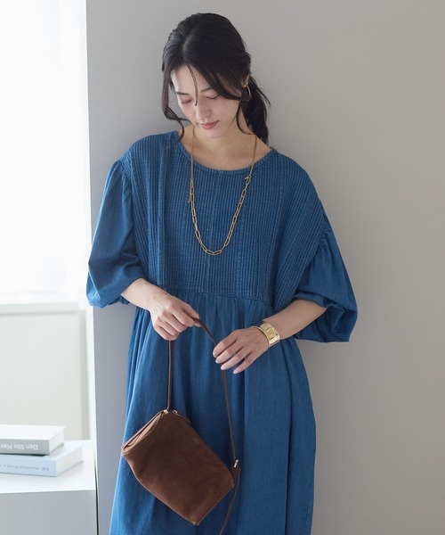 sakishimatokyo ワンピース 「India Fabric」インド綿ピンタック
